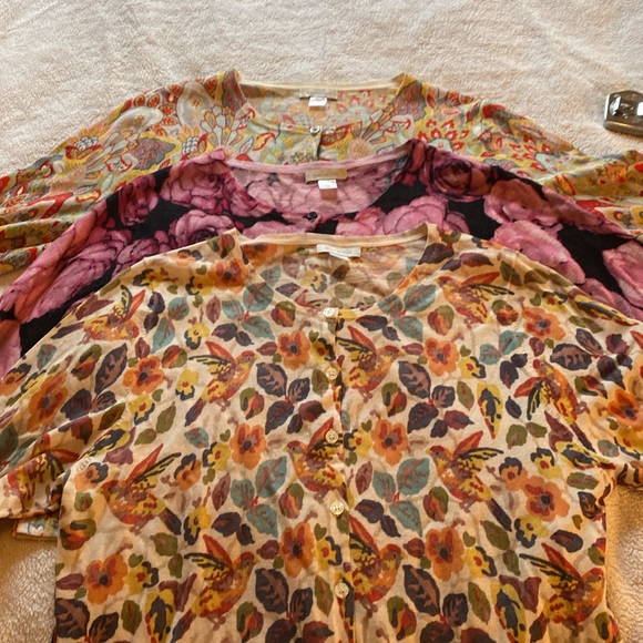 Spring! Garnet Hill Merino Button-up Cardigan - Picture 6 of 6